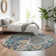 Premium Machine Washable Prisco Blue Rug