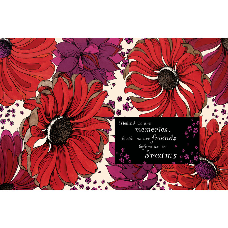 Inspirational Flowers - Wrapped Canvas Print, 81cm H x 122cm W x 3.8cm D