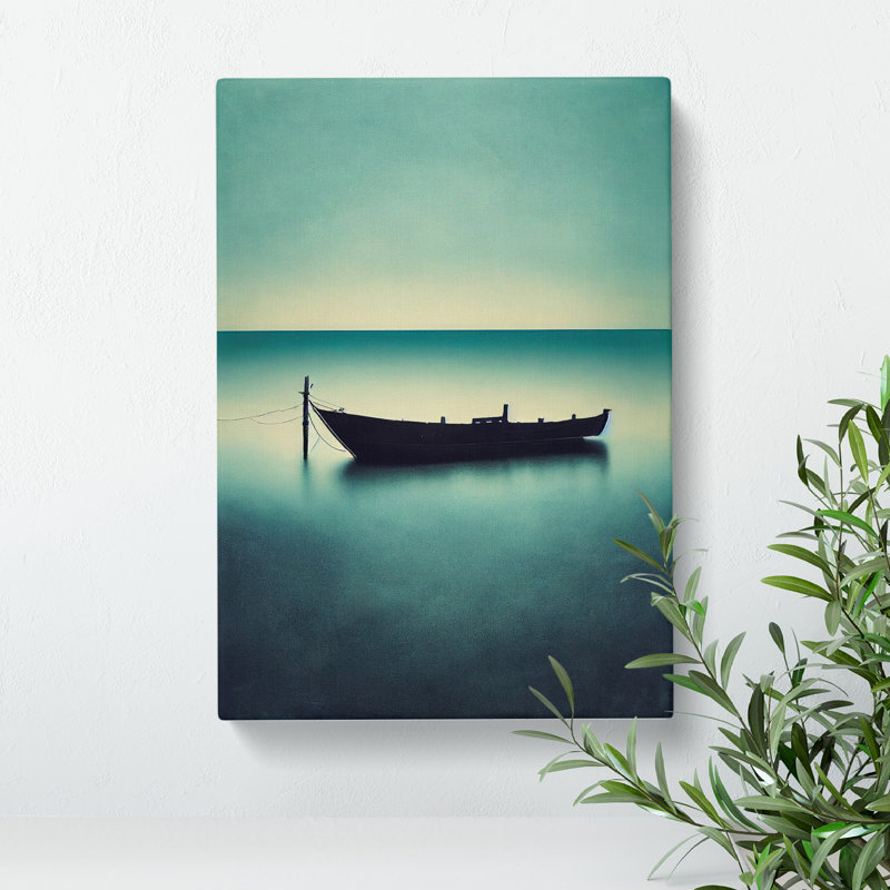 Docked Boat - Wrapped Canvas, 50cm H x 35cm W x 3cm D
