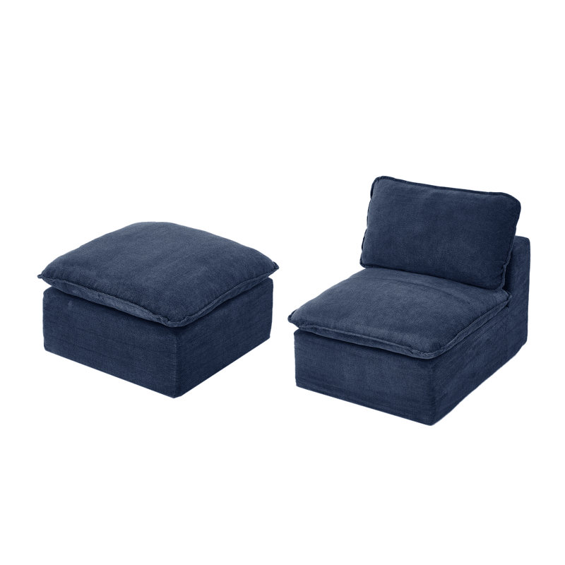 Canapé modulaire compressé, Bleu
