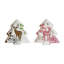 Stoneware Tree Shaped Plate Set With Flora/Fauna Pattern And Electroplating