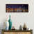Toile avec cadre en bois brun classique est en rupture de stock