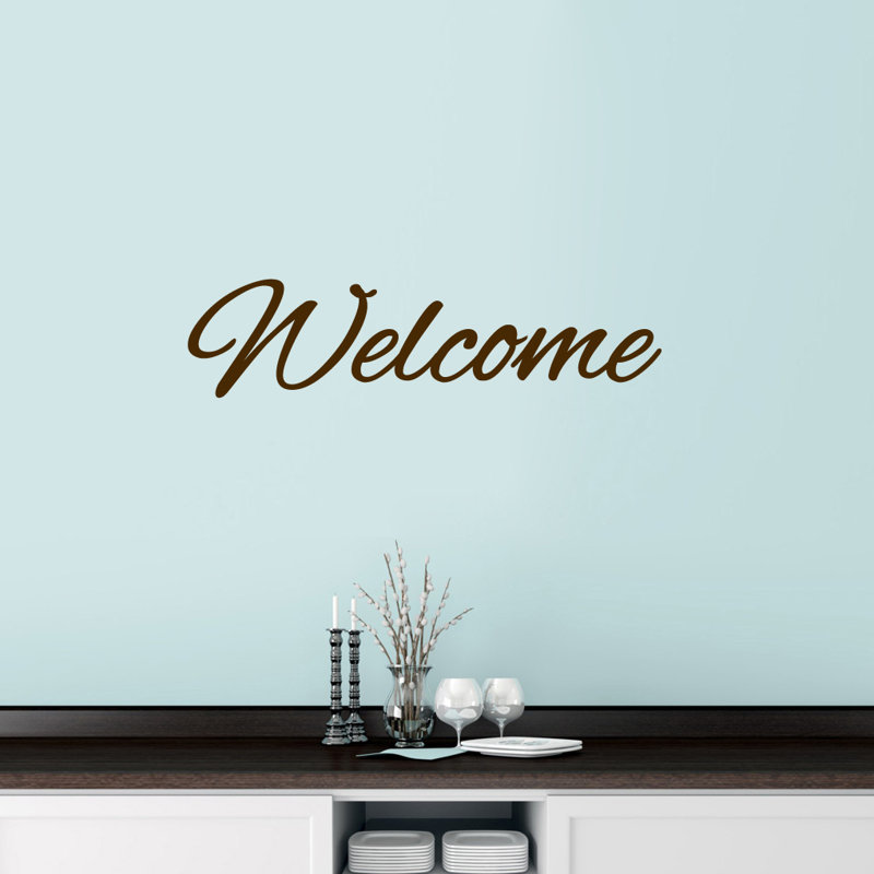 Adhésif décoratif "Welcome", Brun