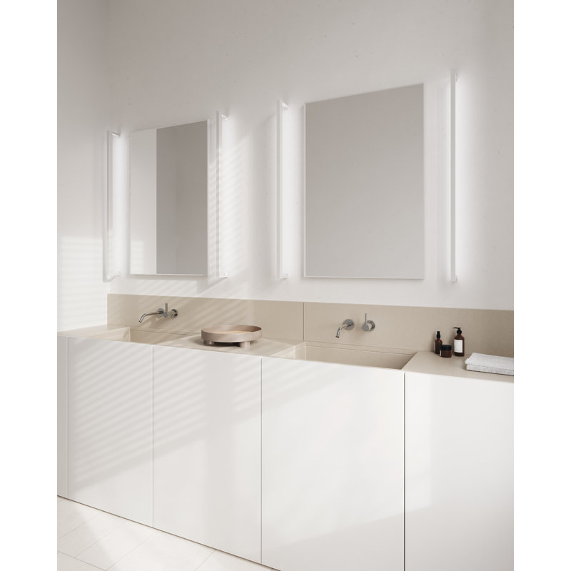 Thin-Line 1 - Light LED Bath Bar, 0.75'' H X 36'' W X 3.5'' D, Bright Satin Aluminum, 3000K