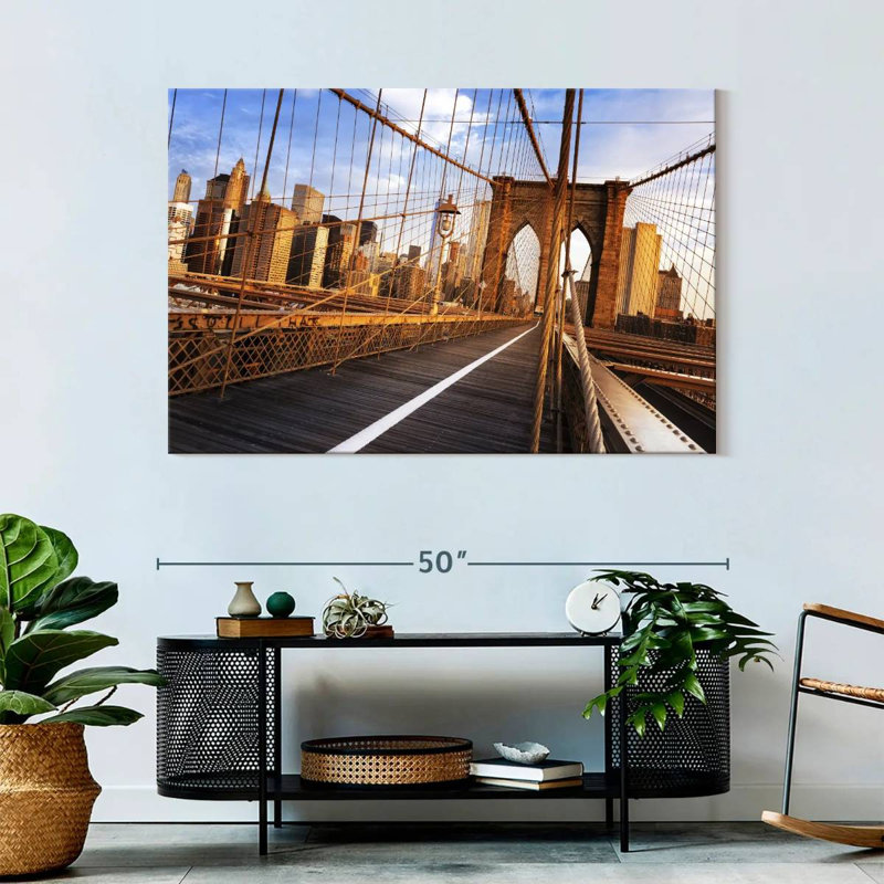 Ravi célèbre pont de Brooklyn, NY, H 32 po x l 48 po