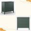 Table de chevet large 32 po à 3 tiroirs, grande table de bout moderne pour chambre à coucher