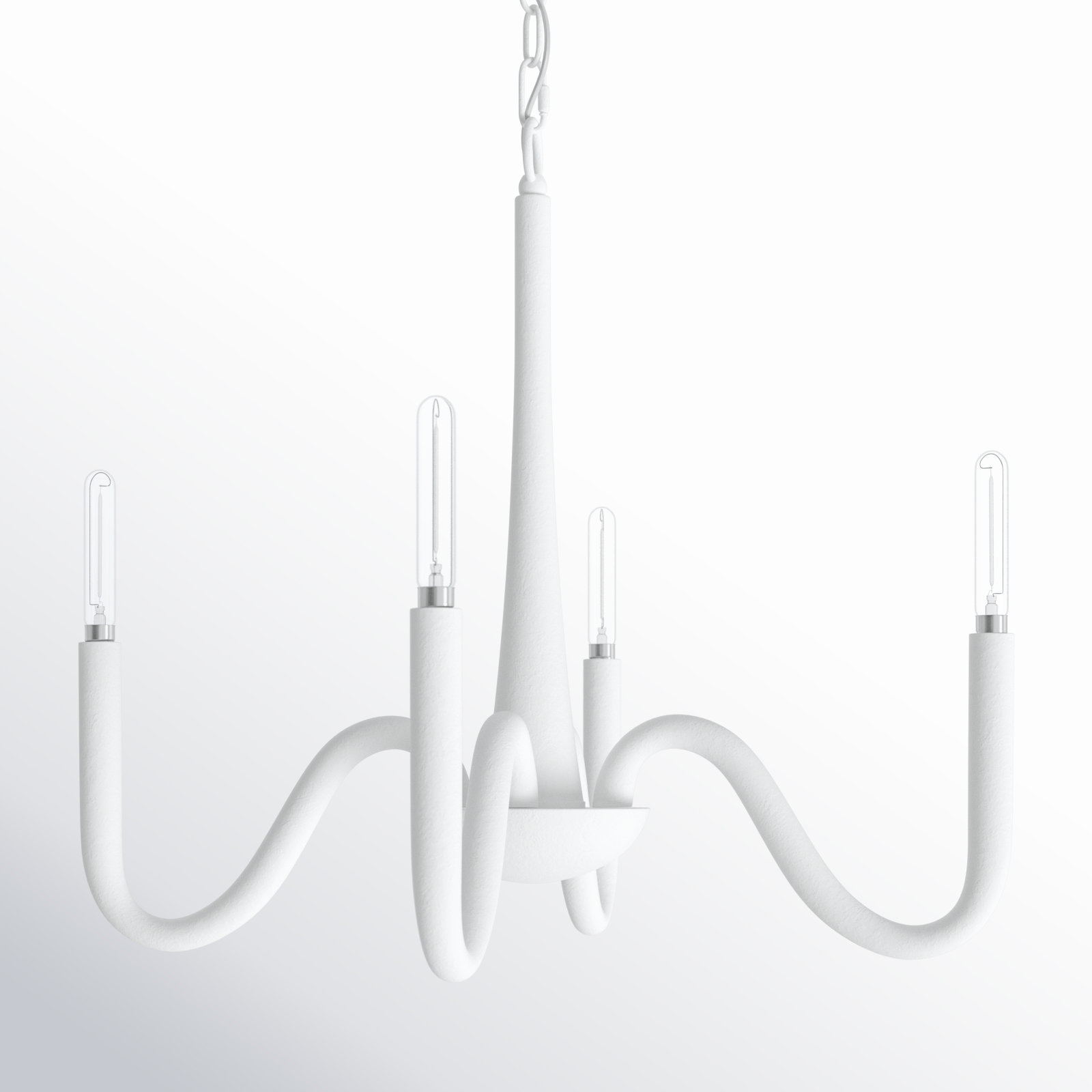 Saxony 4 - Light Steel Dimmable Chandelier