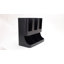 Mind Mind Cup and Condiment Station, organisateur de bar à café de comptoir de 13 pouces avec 6 compartiments, panier de rangement pour tasses, couvercles et paquets, plastique, noir-24395626