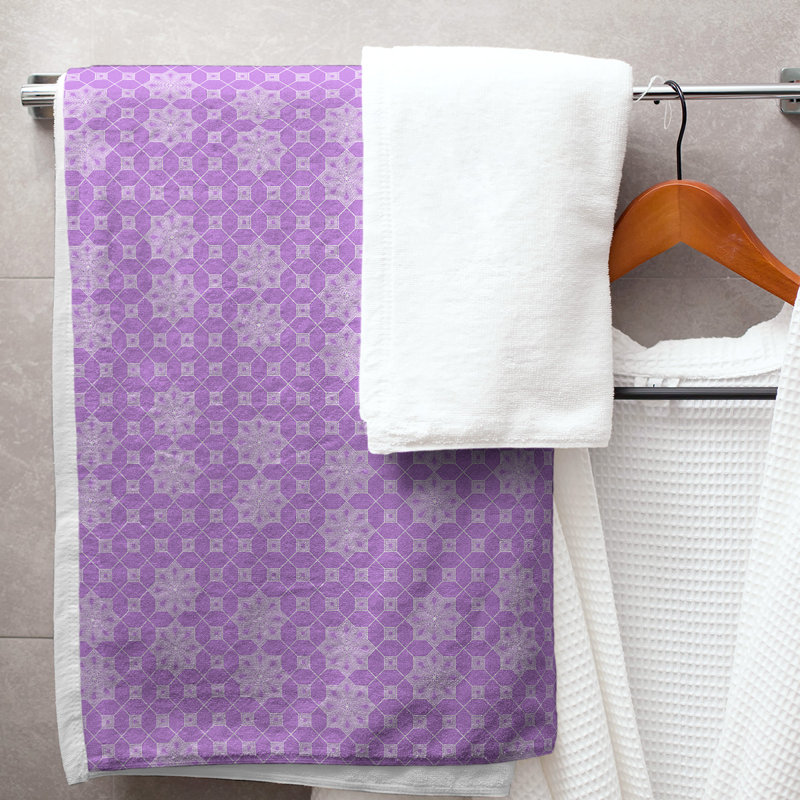 Katelyn Elizabeth Cotton Blend Bath Towel, Purple