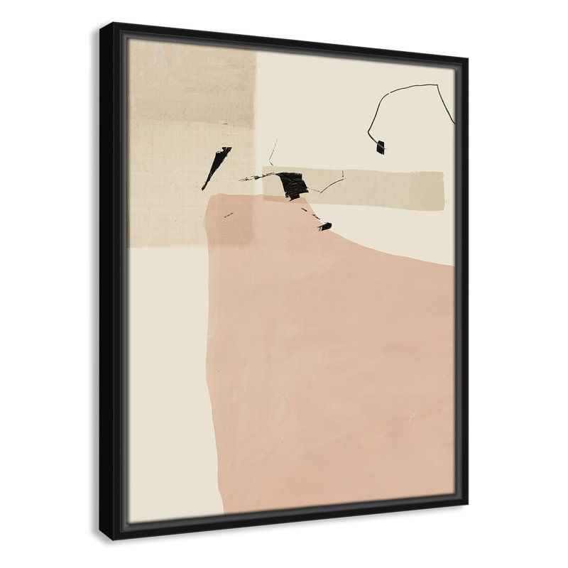 Cartez Soft Tempo - peinture sur toile à cadre flottant, H 21,5 po x l 17,5 po, Cadre noir