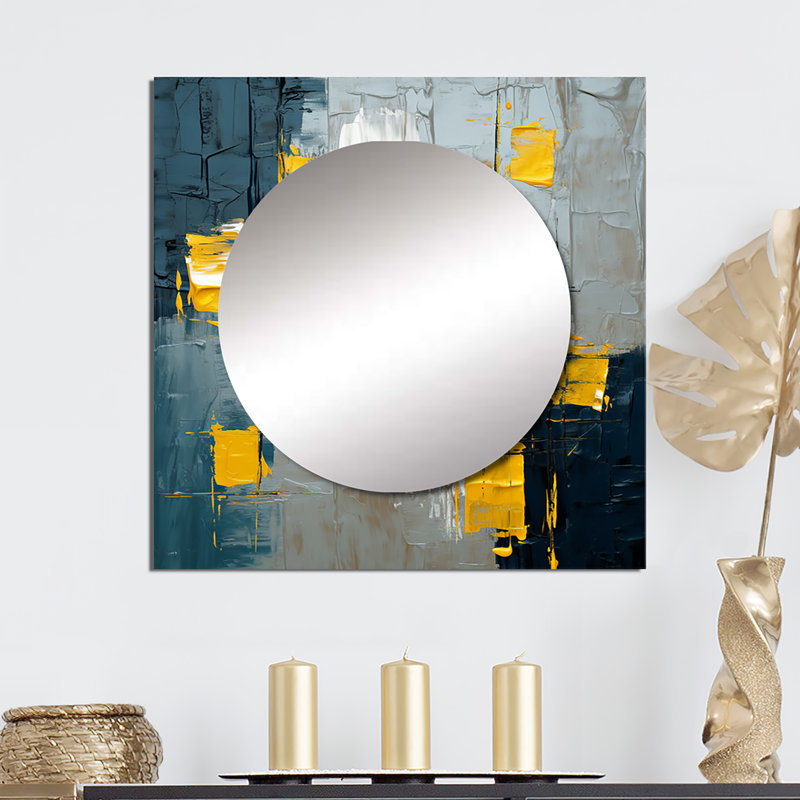 Abstrait sur un fond bleu, art abstrait, 36 po x 36 po