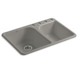 Executive Chef 33" L x 22" W Drop-In Kitchen Sink with 4 Faucet Holes