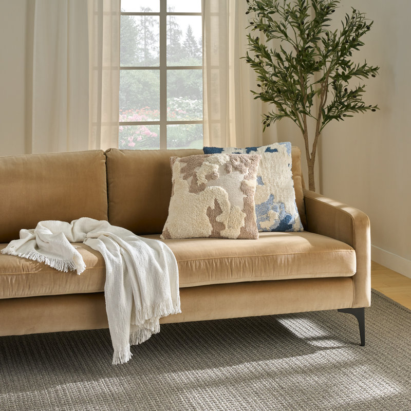Mina Victory Lifestyle RC039 Rc039 18" x 18" Beige Indoor Throw Pillow
