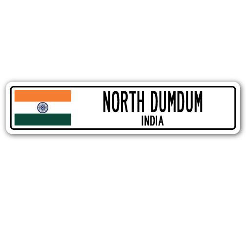 Panneau de signalisation en aluminium North Dumdum, Inde, H 8 po x l 36 po x P 1 po