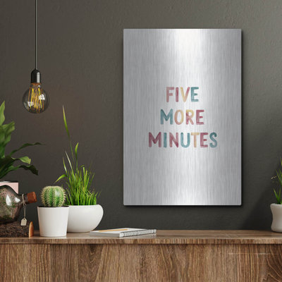 Art mural en métal luxueux «Five More minutes» par Andreas Magnusson