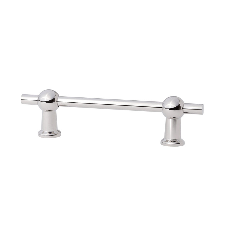 Polished Nickel "Elodie" Cabinet T-Knob, 3-3/4" Drawer Pull