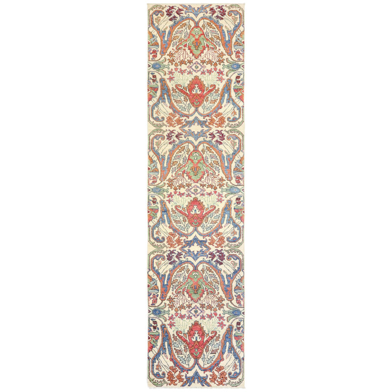Tapis de couloir nouvel âge 2 pi 7 po x 10 pi 1 po Mazar Ivoire