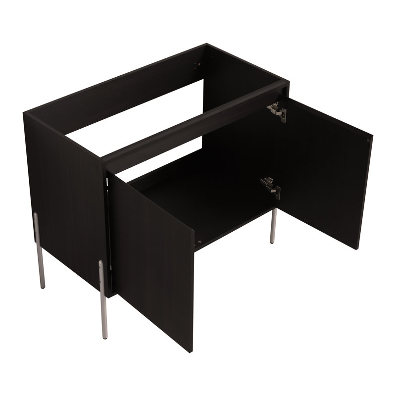 Meuble-lavabo sur pied 36 po, armoire de rangement avec portes à fermeture douce - excluant l'évier