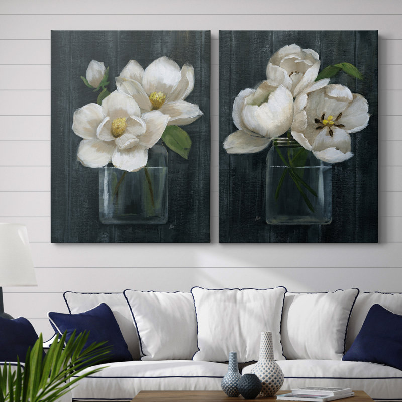 «Chalkboard Beauty I», ensemble de 2 reproductions d'art, H 40 po x l 60 po x P 1 po, Toile tendue, Pas de tapis