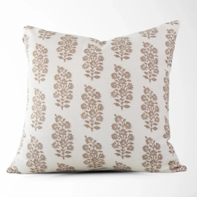 Millie Hand Drawn Block Print Bouquet Pillow Cover
