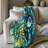 Psychedelic Blossom Blast Throw Blanket-124282436