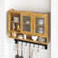 Armoire coulissante 35,4 "à 2 portes avec trois niveaux d'espace de rangement, convenant aux salles de bain, cuisines et salles à manger