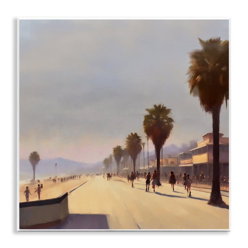 «Palm Tree Boulevard», art mural sur bois par Noah Bay