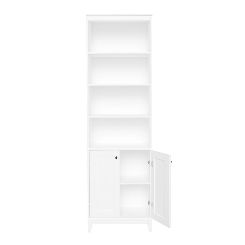 Bibliothèque Gonroff l 23,75 po x H 79,50 po x P 12,25 po, Blanc