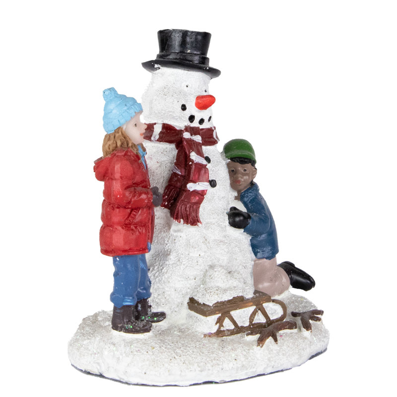 «Children Build A Snowman Christmas Village» - 2,75 po