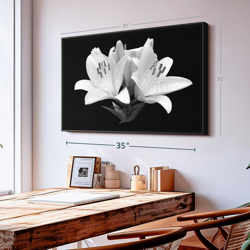 Impression sur toile monochrome Madonna Lily, H 17 po x l 25 po