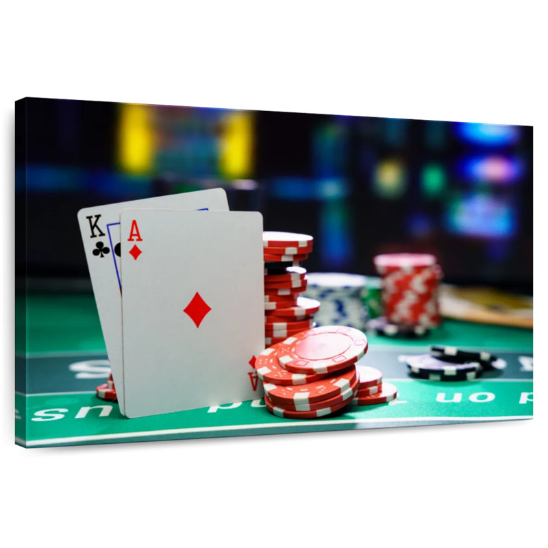 Senne Casino Game Table, 8" H x 12" W