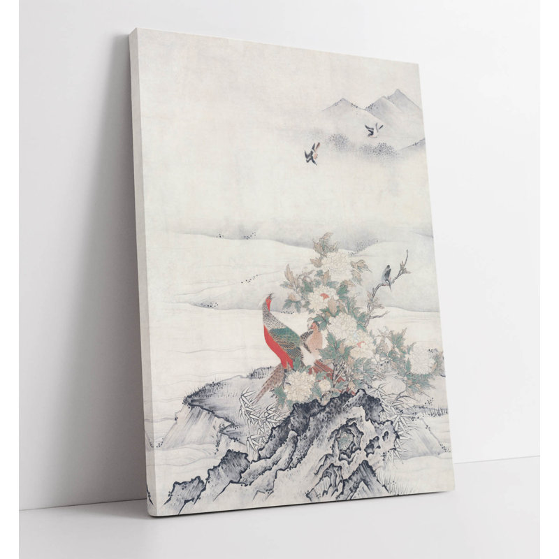 Monkeys by a Stream Nagasawa Rosetsu Canvas Wall Art Print Picture, 30.48 cm H x 20.32 cm W