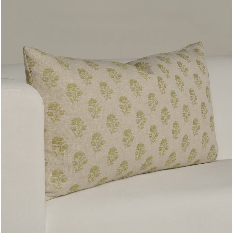 Housse et insert de coussin Hamachi, Polyester, Rectangle H 12 po x l 21 po, Aloès vert floral