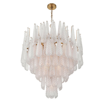 Lustre en laiton vieilli 21 lumières Mazzo
