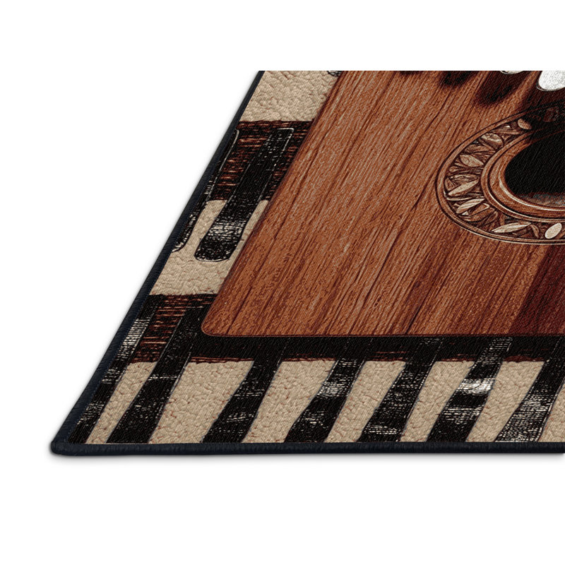  Tapis lavable Kalimba Music, Rond 8 pi