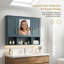 Armoire murale à miroir avec tablettes réglables et portes à fermeture douce pour le rangement de la salle de bain moderne et l'organisation du meuble-lavabo