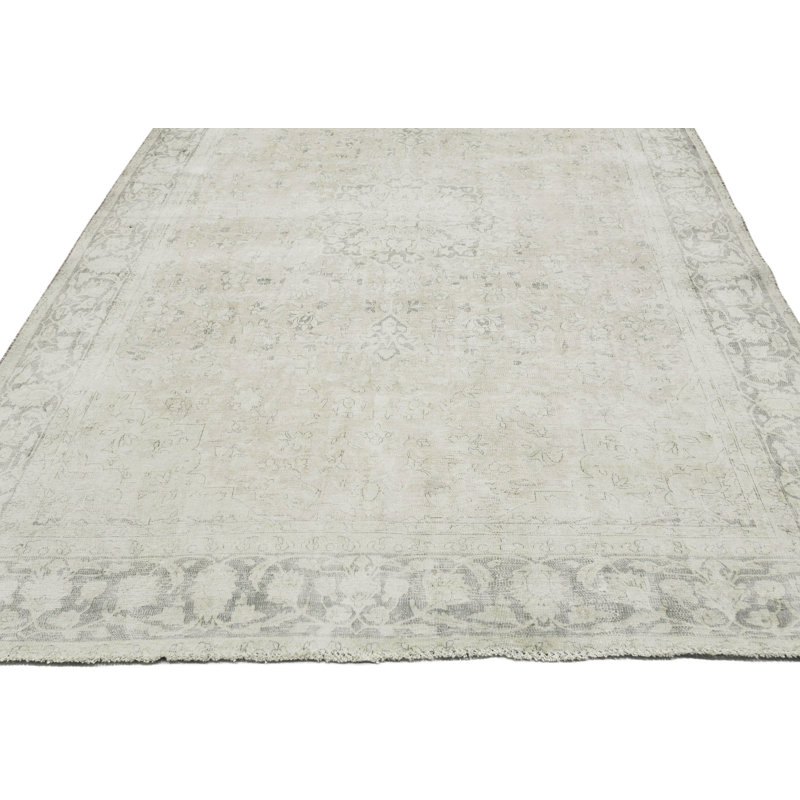Muted Beige Traditional 7X11 Oriental Area Rug