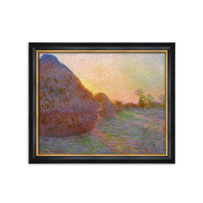 Grainstacks 1890 by Claude Monet Canvas Wall Art, Giclee Canvas Prints for Home Decor