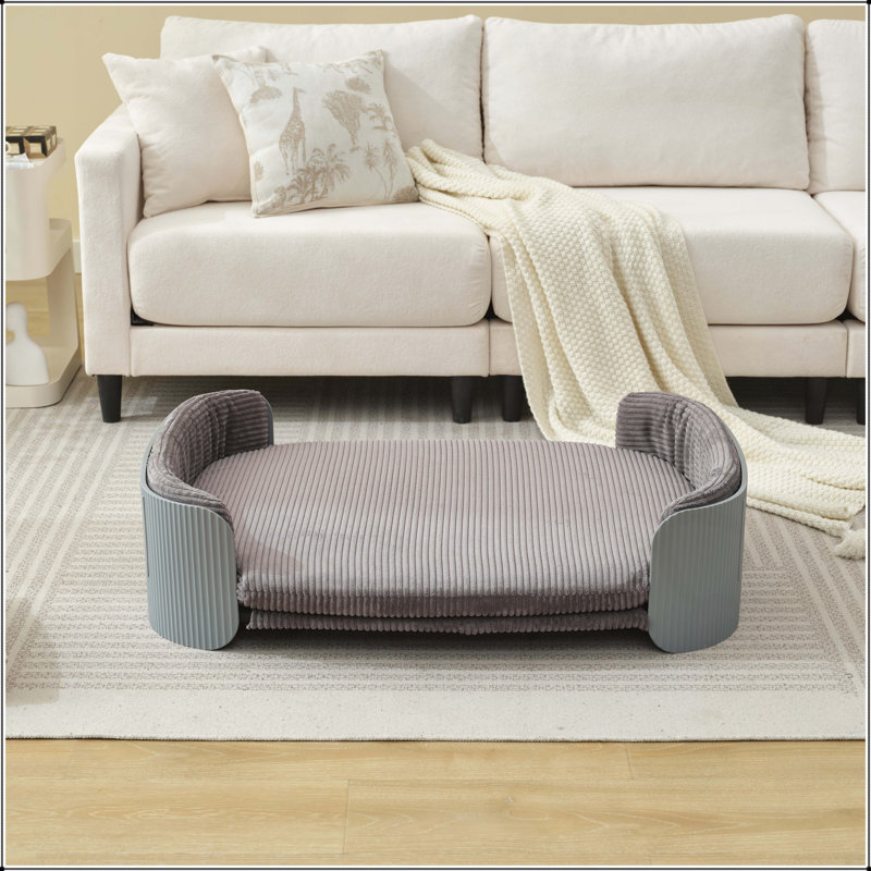 Lit pour animaux de compagnie, Gris, H 10,23 po x l 40,55 po x P 28,74 po
