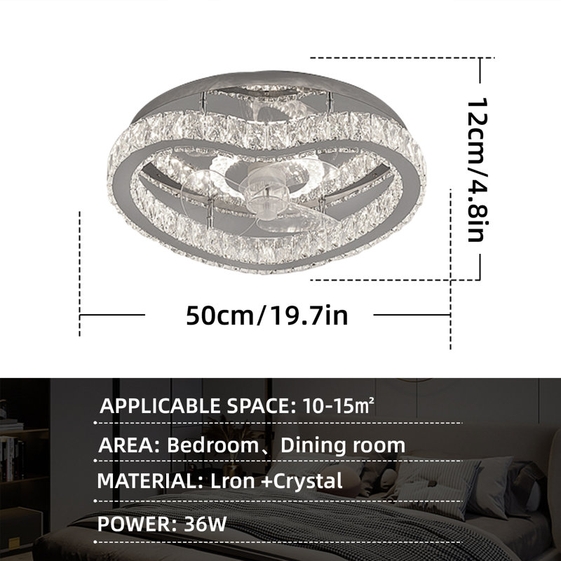 Ventilateur de plafond avec lumières DEL Gonick