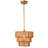 1-Light Hanging Chandelier with 3-Tier Rattan Woven Shade-417830145-417830146