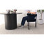 Ensemble de table de salle à manger pour 6 personnes avec table ovale et 6 chaises rembourrées en velours-100882826-100882831