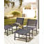 Caleiah Outdoor Armless Lounge Chair with Ottoman