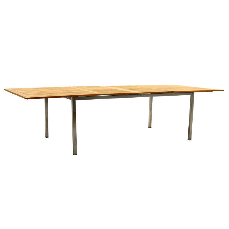 Avanti Teak Stainless Steel Outdoor Extension Table 81"-121"