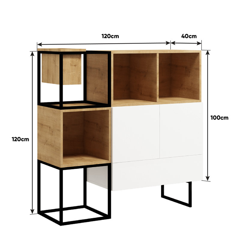 Harmanjit 120cm W 1 - Drawer Chest of Drawers