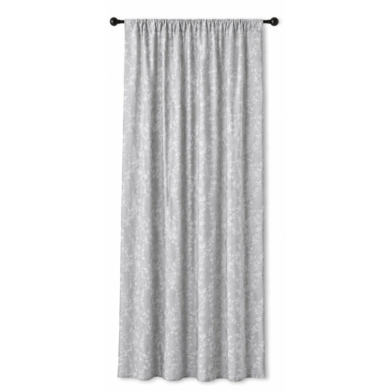 Thales Room Darkening Curtain Single Panel, 52" x 63", Gray