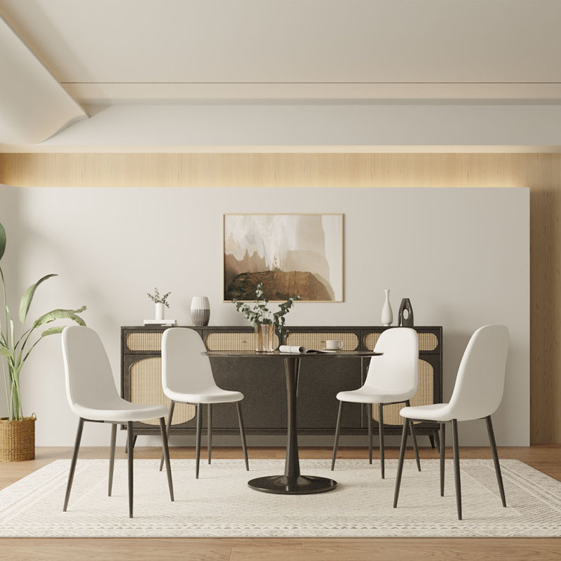 Ensemble repas pour 4 personnes Jolanthe, Blanc