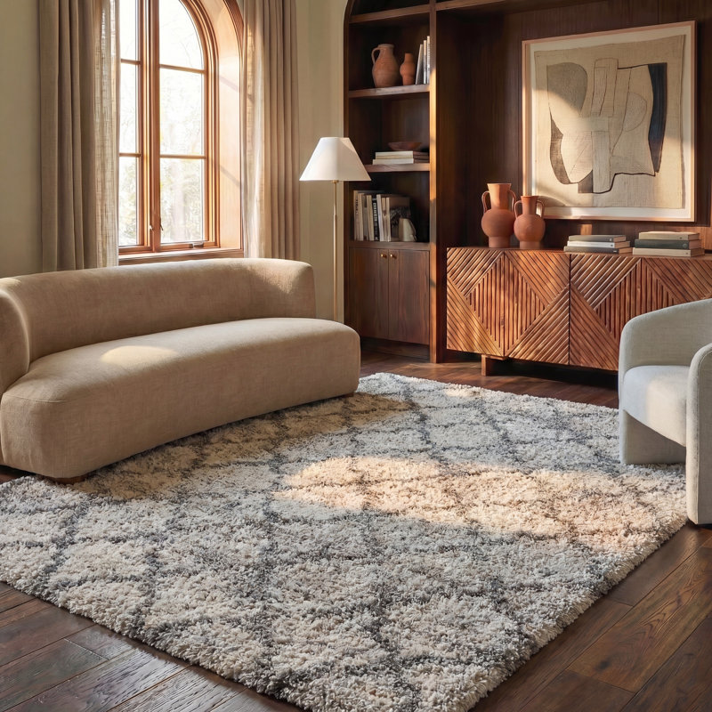 Deauville Shag Performance Geometric Rug, Rectangle 8' x 10'