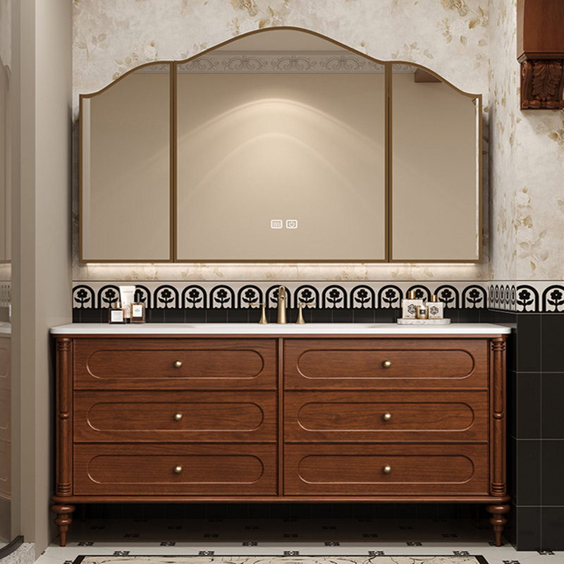 Armoire de salle de bain American Retro, H 32,28 po x l 59,06 po x P 21,65 po