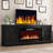 Farmhouse Fireplace TV Stand For 70/75/80 Inch TV, 70 Inch Entertainment Center Storage Cabinets With 36”Electric Fireplace And Sliding Barn Doors, Media Console Cabinet For Living Room-282982449